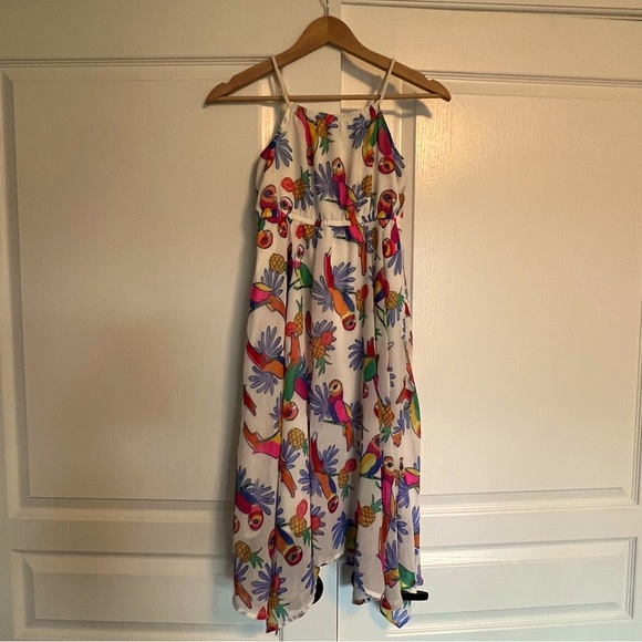 H&M Tropical Kids Dress with Colorful Bird Print Girls Size 10 - Picture 5 of 10